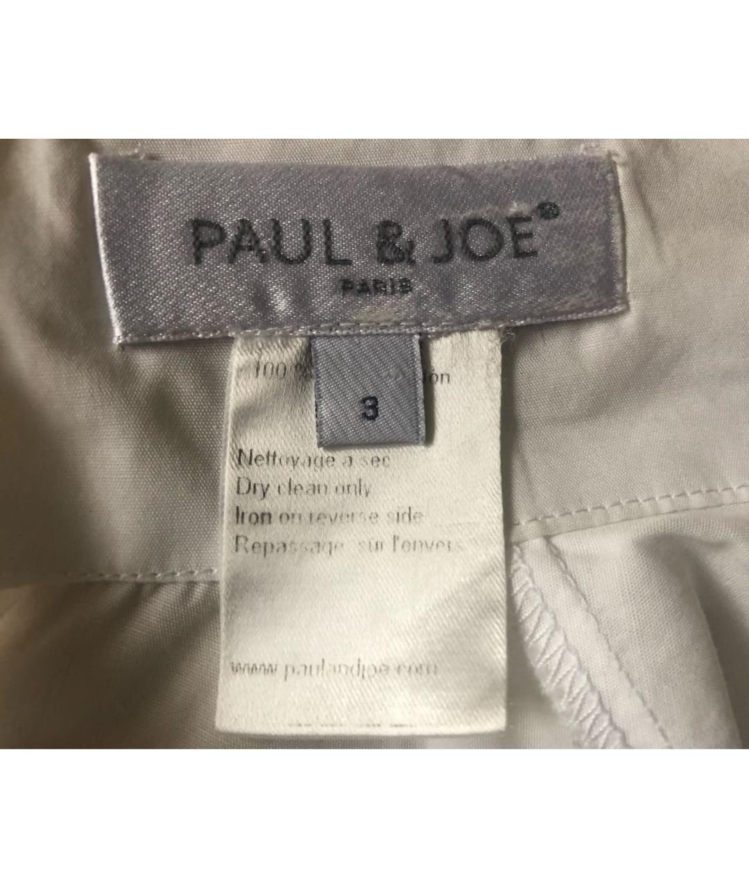 PAUL & JOE Белая хлопковая блузы, фото 4