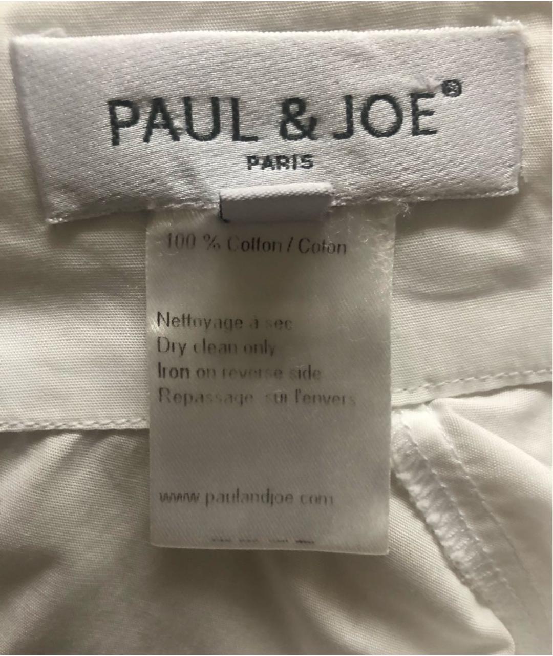 PAUL & JOE Белая хлопковая блузы, фото 5
