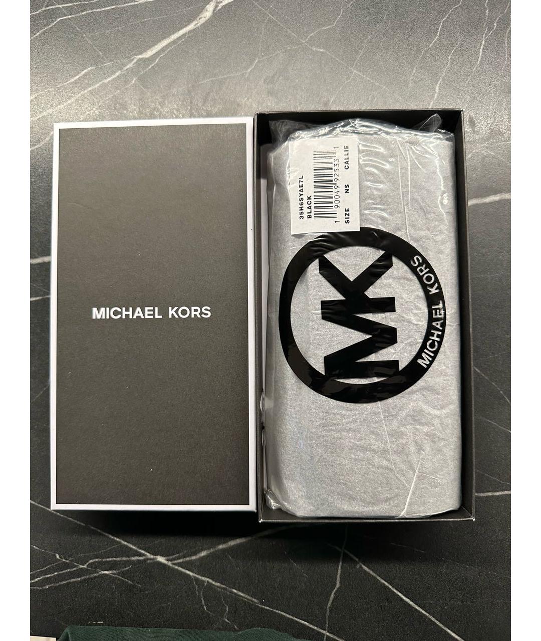 MICHAEL KORS Черный кожаный кошелек, фото 7