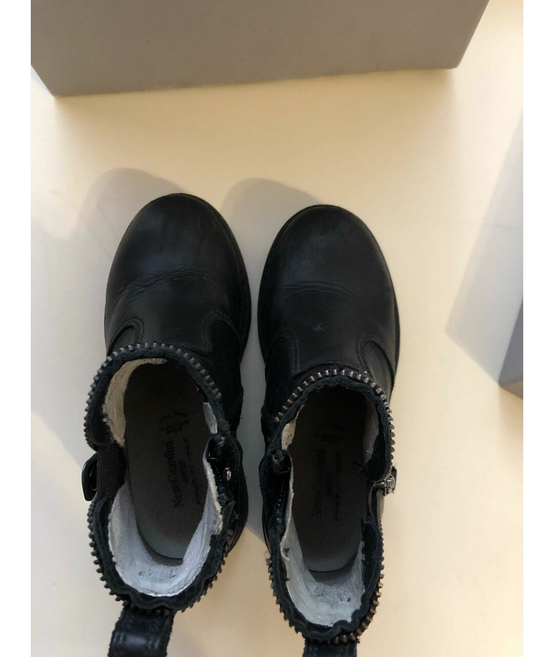 GIA COUTURE Черные кожаные ботинки, фото 3