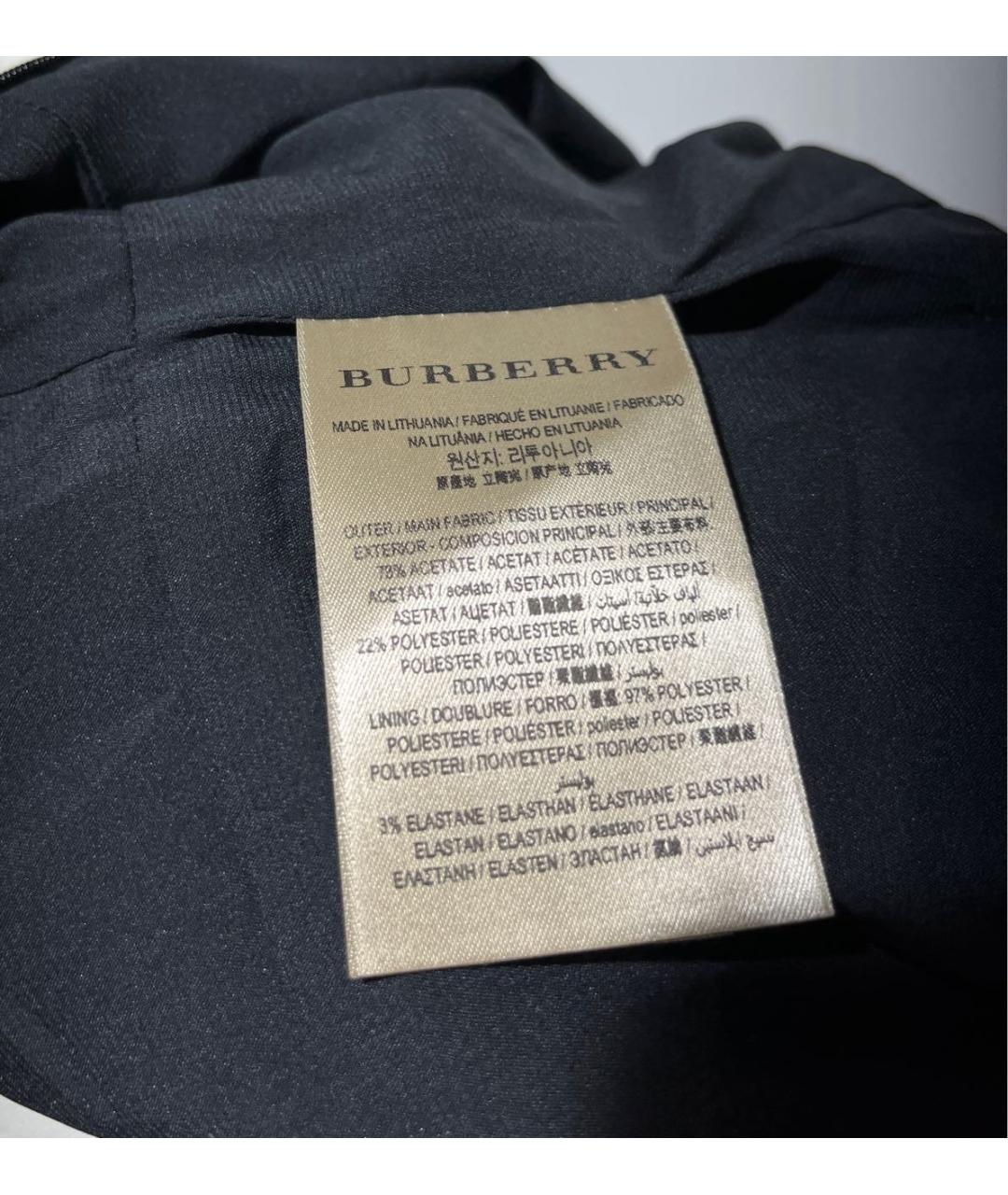 BURBERRY Черное повседневное платье, фото 4