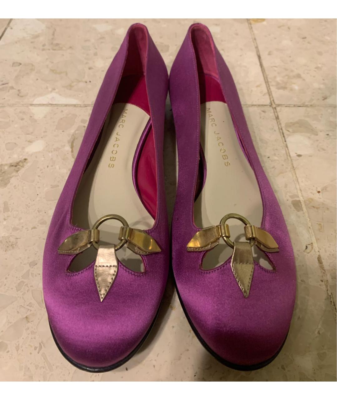 MARC JACOBS Фиолетовые кожаные балетки, фото 2