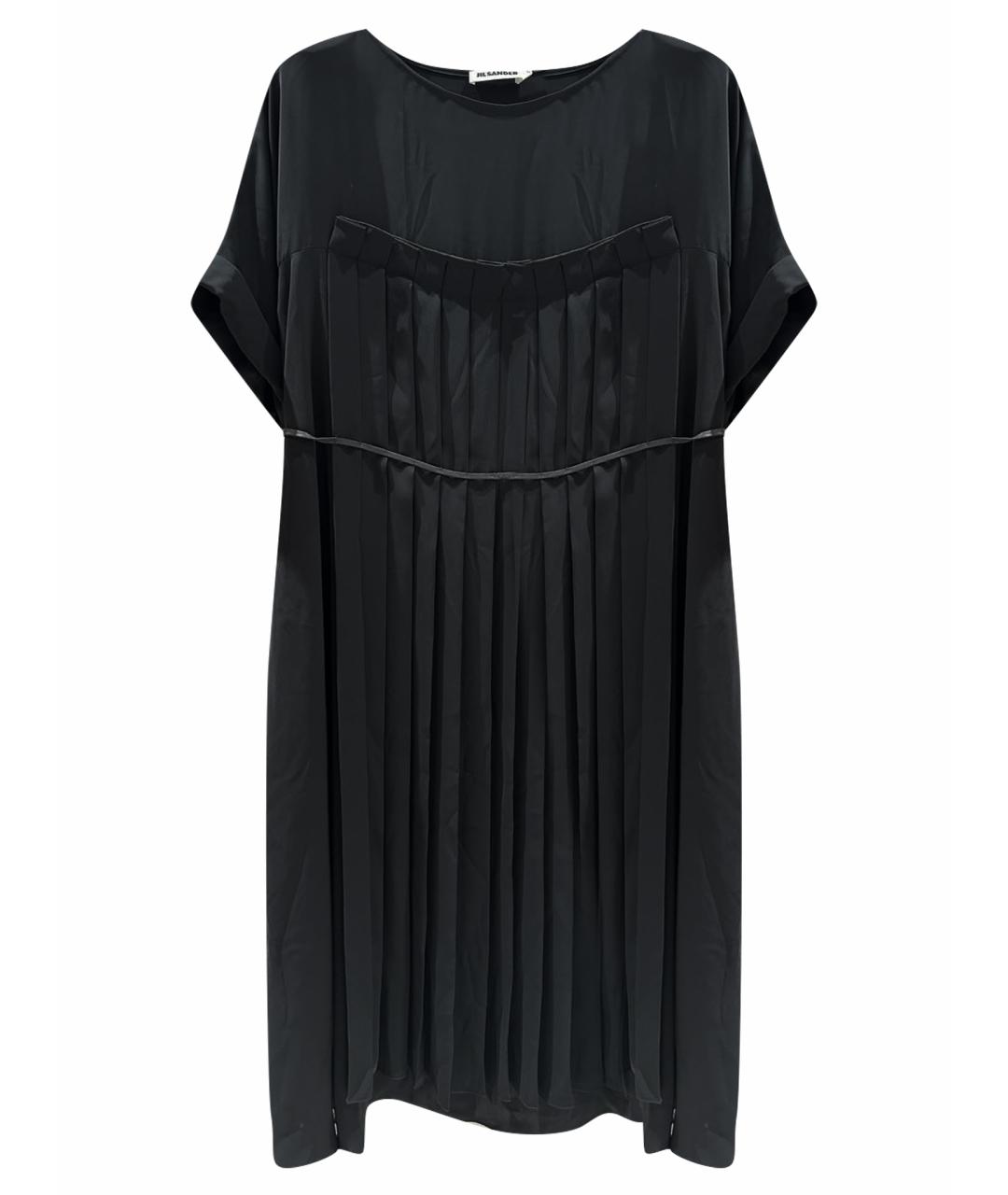 JIL SANDER Черное полиэстеровое платье, фото 1