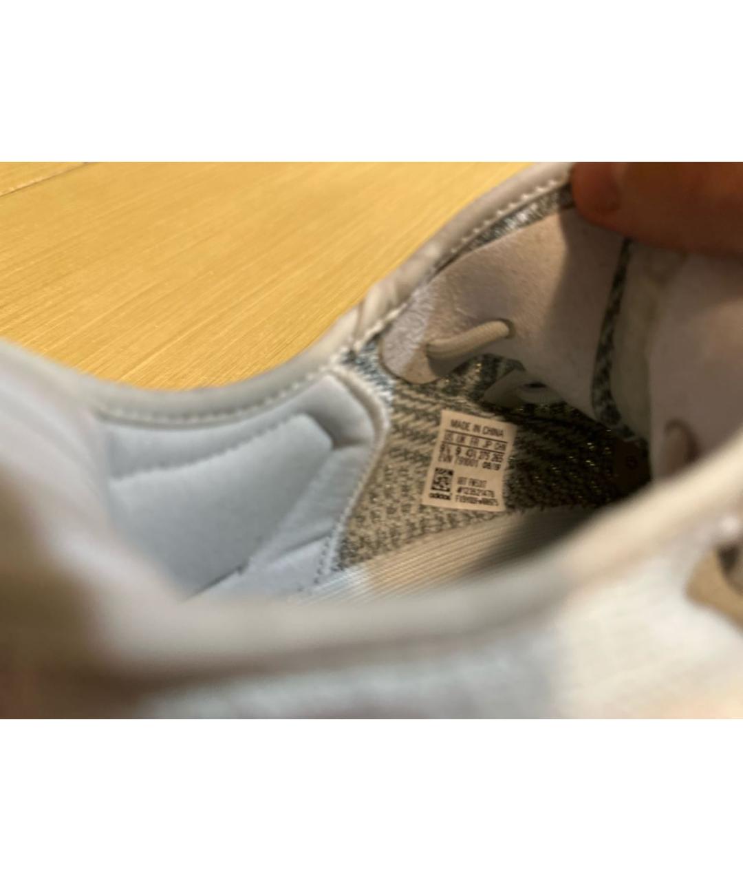 ADIDAS YEEZY Белые текстильные низкие кроссовки / кеды, фото 5