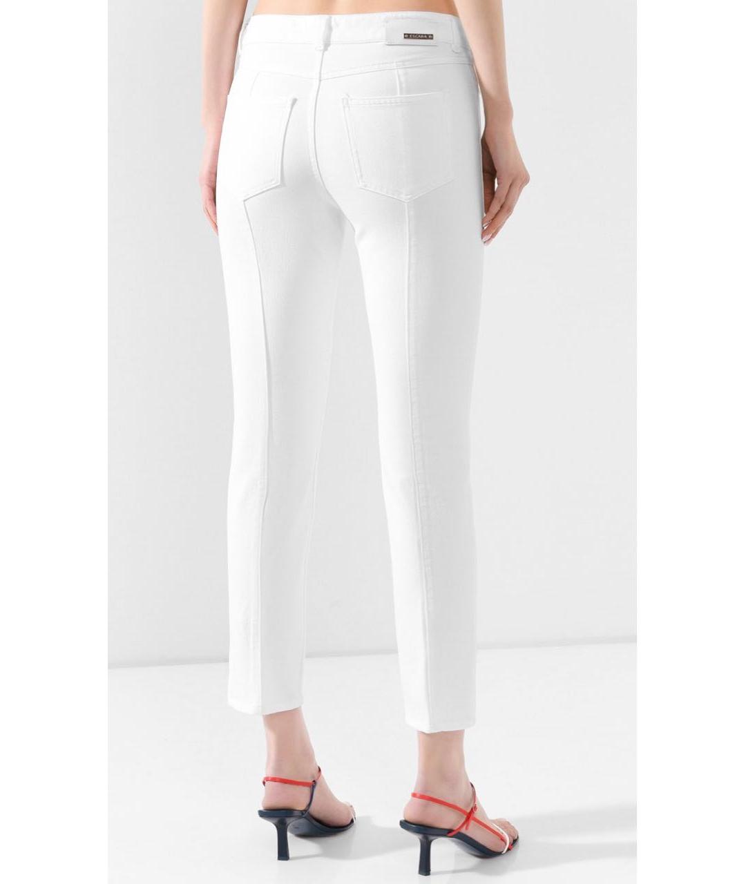 ESCADA Белые хлопко-эластановые джинсы слим, фото 7