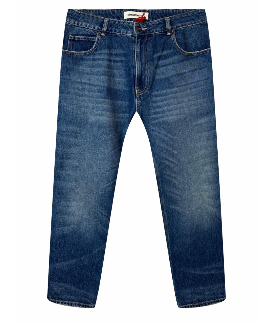 SEMICOUTURE Синие хлопковые джинсы клеш, фото 1