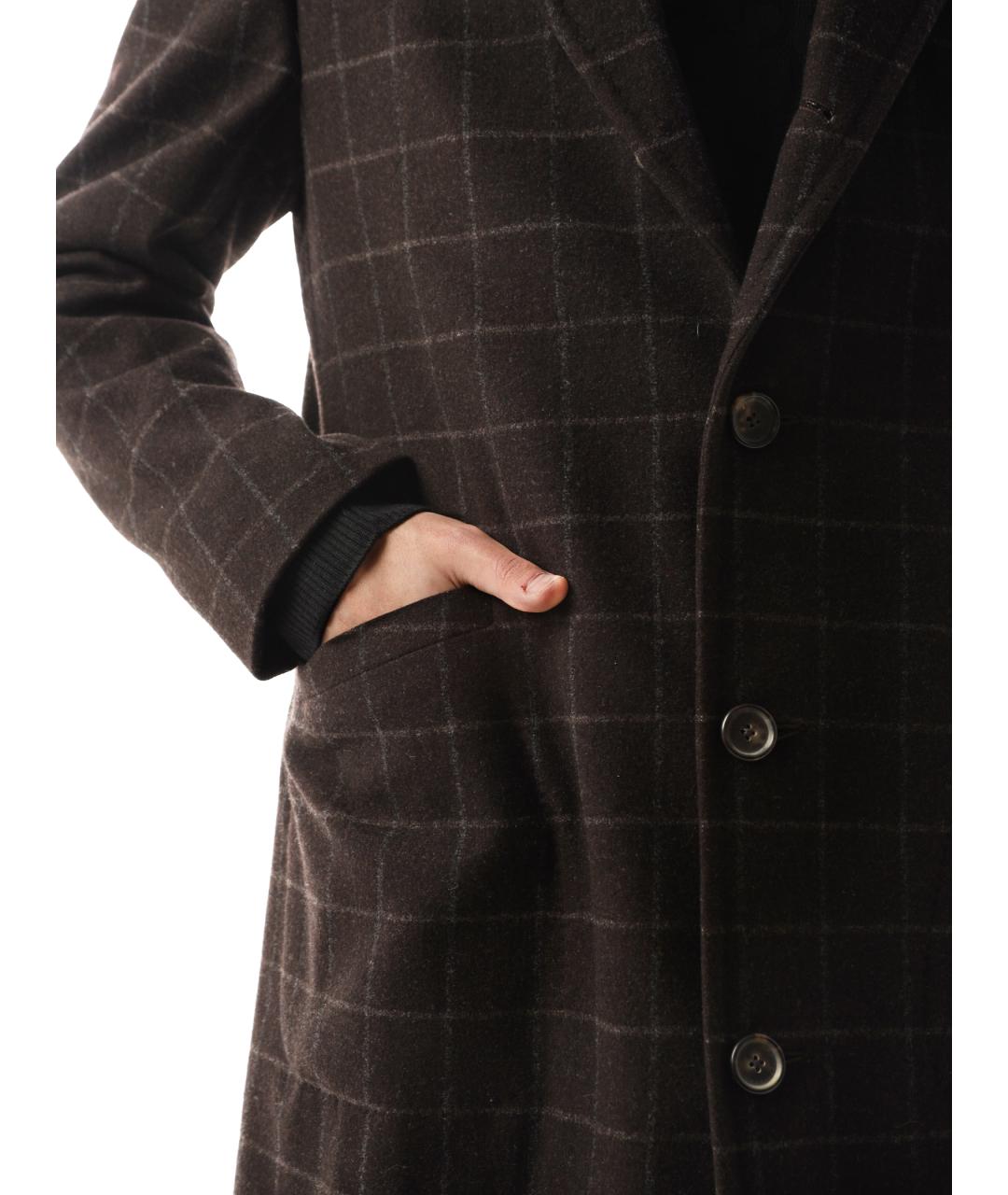 BALLANTYNE Коричневое шерстяное пальто, фото 4