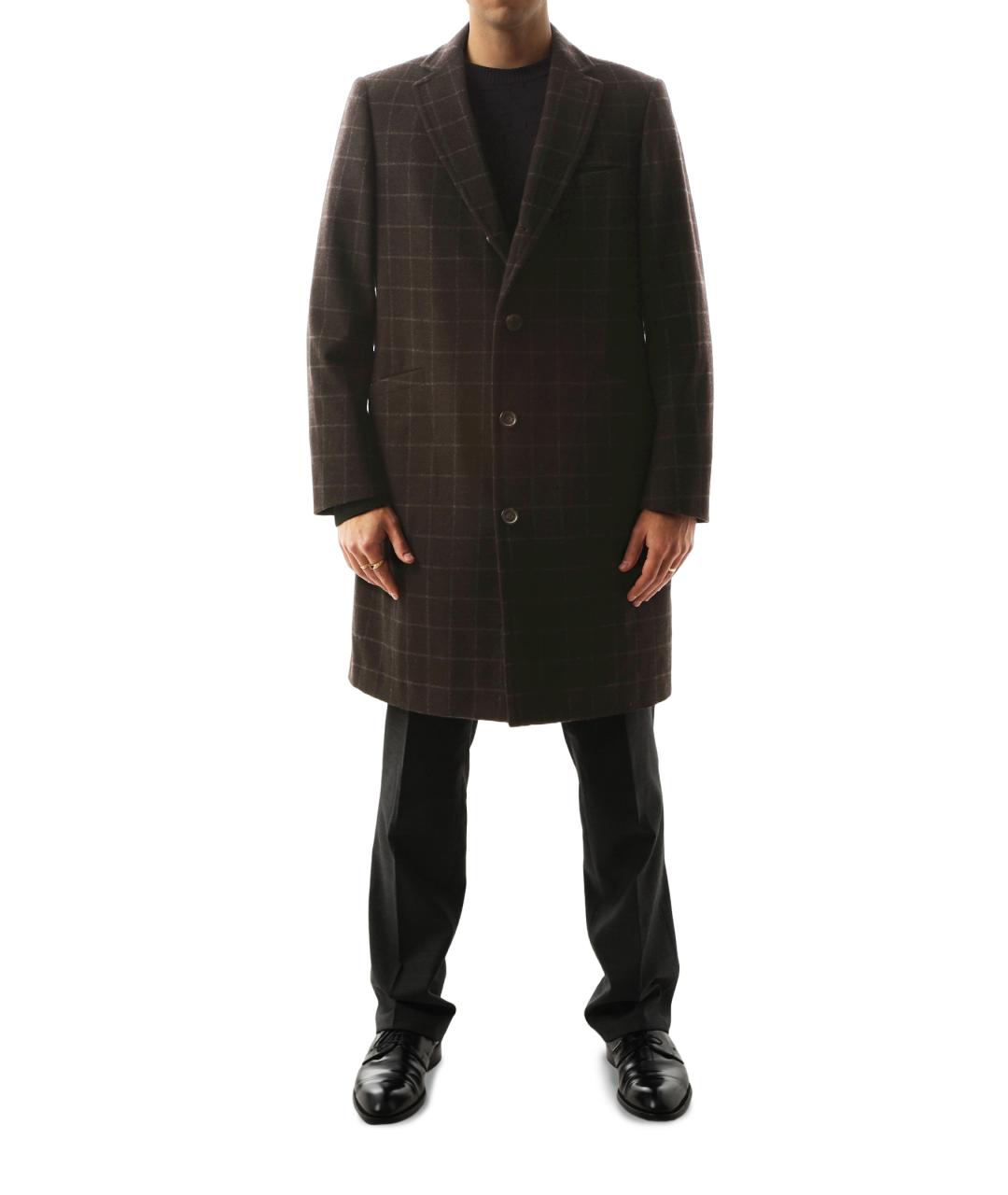 BALLANTYNE Коричневое шерстяное пальто, фото 7