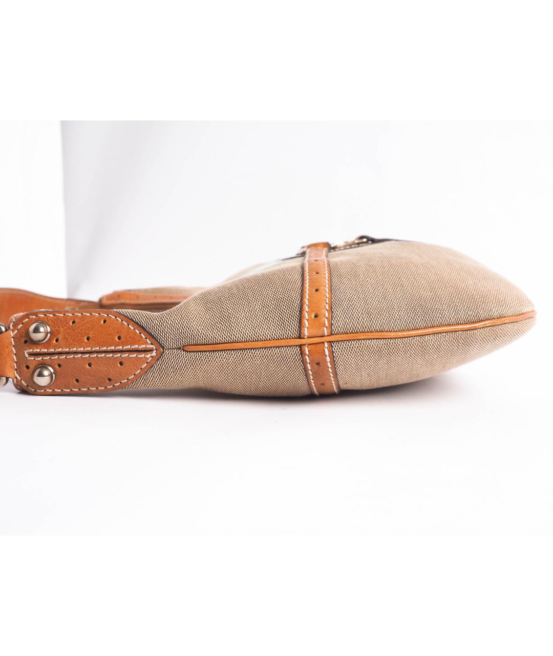 GUCCI Бежевая тканевая сумка через плечо, фото 7