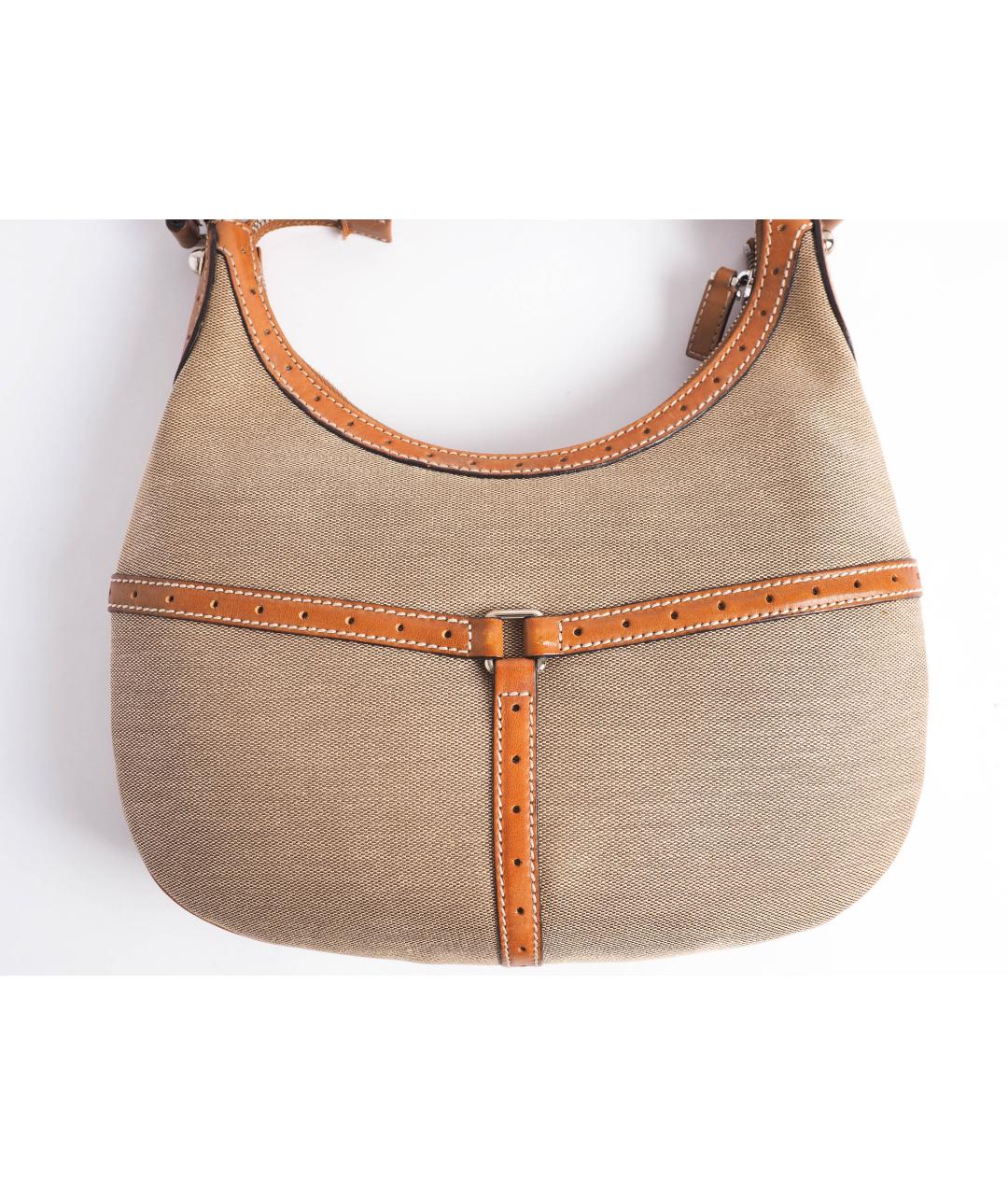 GUCCI Бежевая тканевая сумка через плечо, фото 5