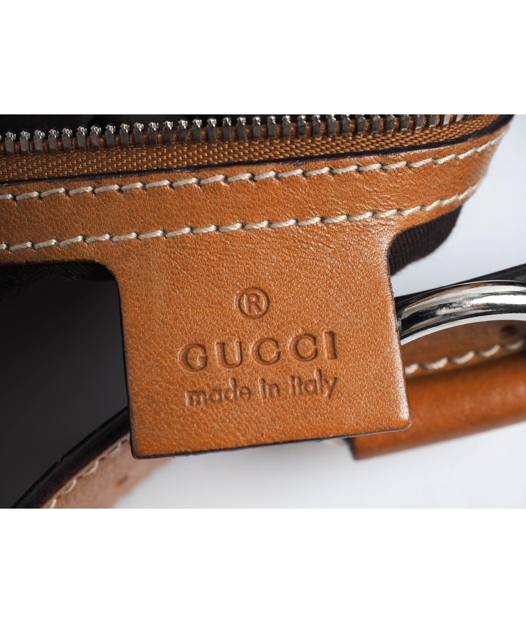 GUCCI Бежевая тканевая сумка через плечо, фото 9