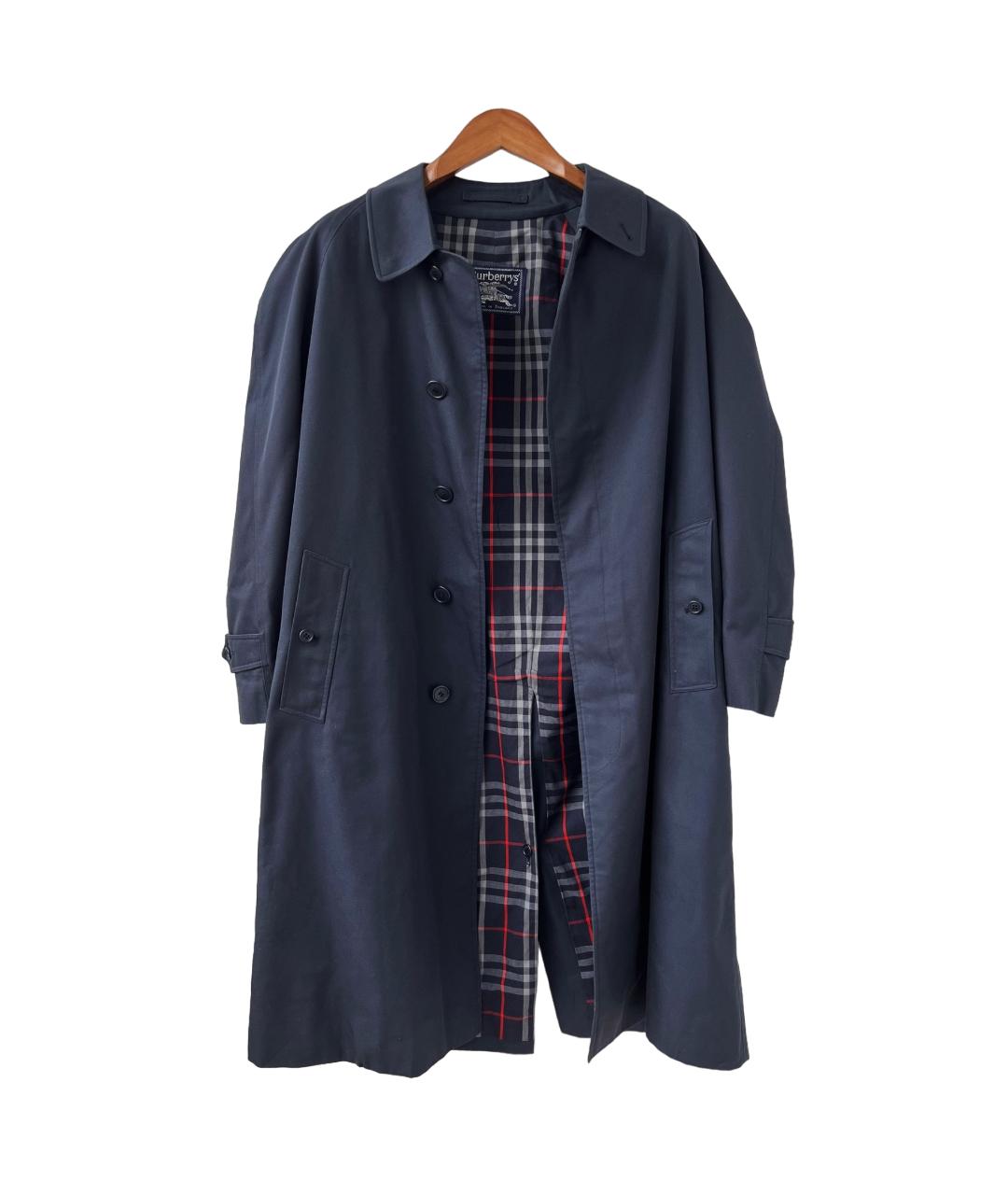 Burberry vintage coat navy blue best sale