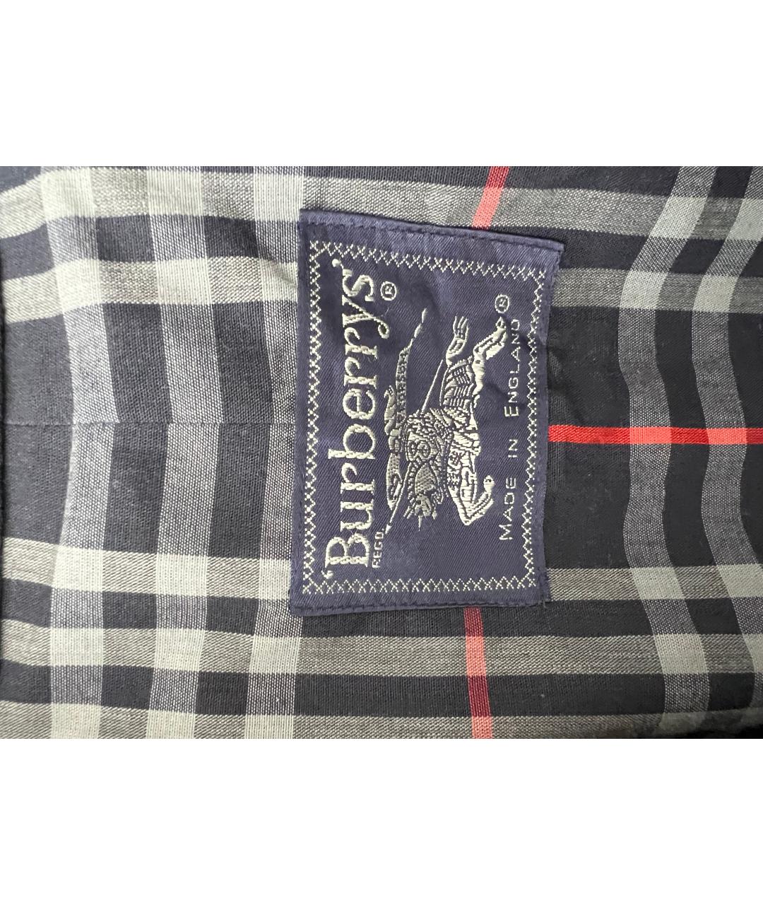 BURBERRY Синий тренч / плащ, фото 3
