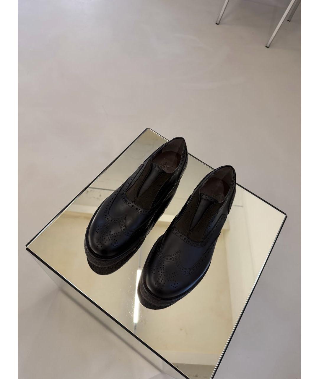 SAINT LAURENT Черные кожаные туфли, фото 5