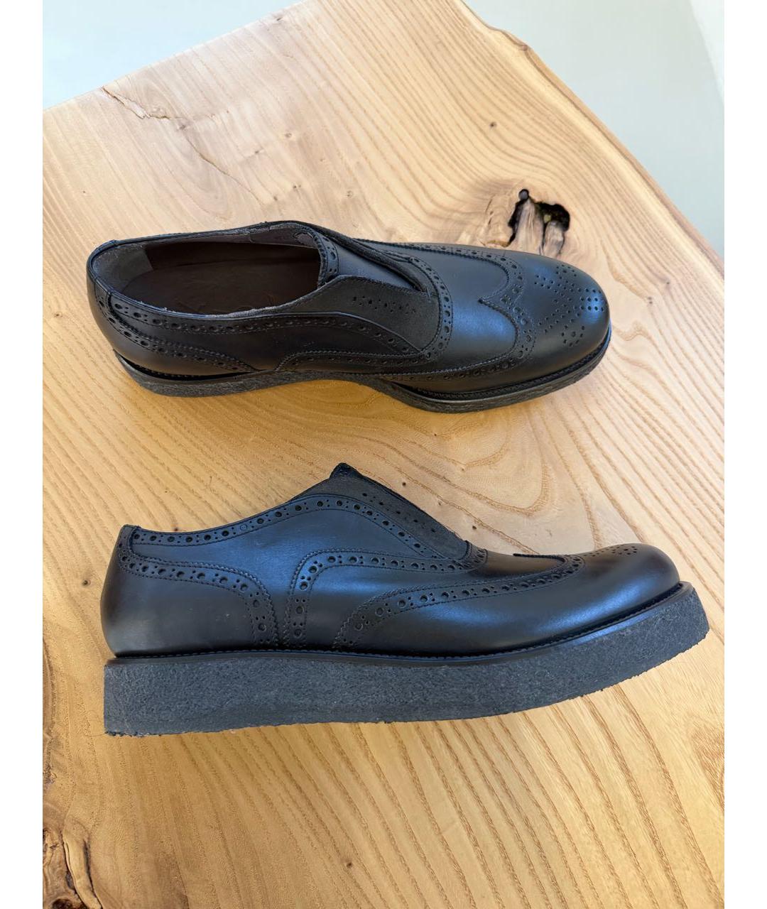 SAINT LAURENT Черные кожаные туфли, фото 8