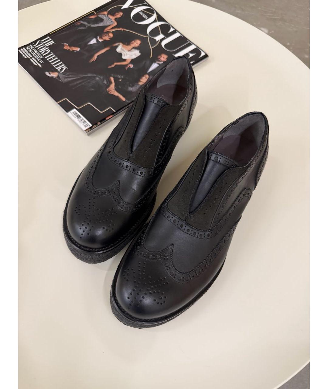 SAINT LAURENT Черные кожаные туфли, фото 3