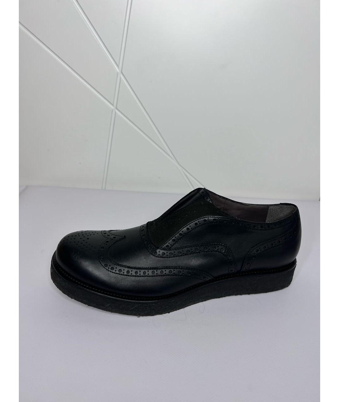 SAINT LAURENT Черные кожаные туфли, фото 3