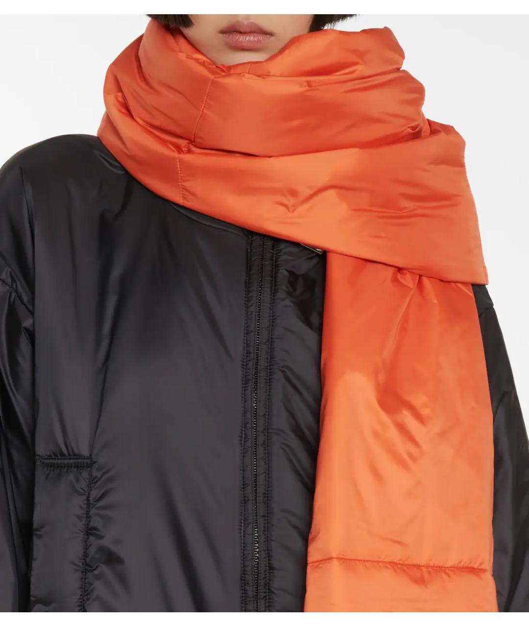 'S MAX MARA Оранжевый шерстяной шарф, фото 5