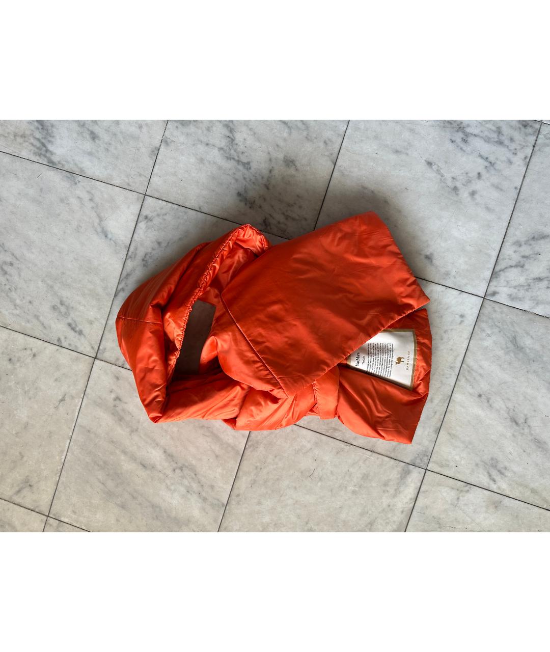 'S MAX MARA Оранжевый шерстяной шарф, фото 2