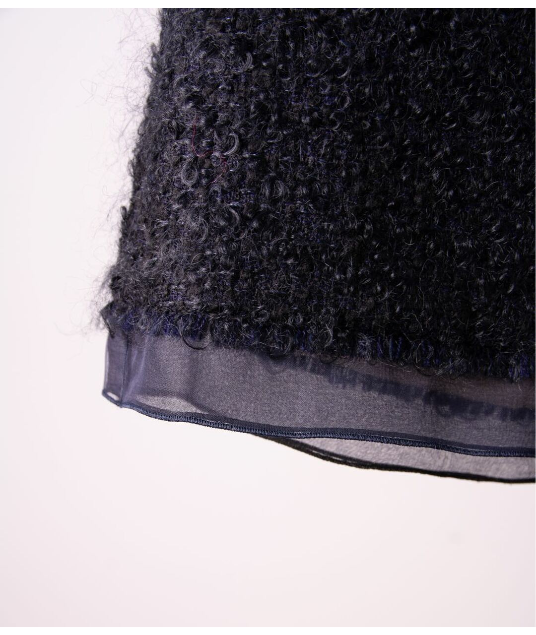 CHRISTIAN DIOR PRE-OWNED Темно-синяя шерстяная юбка мини, фото 4