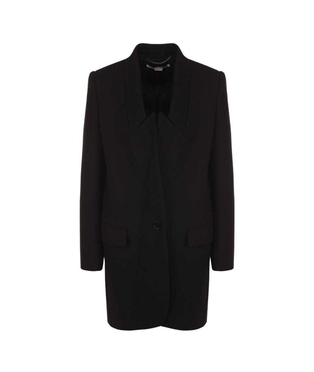 STELLA MCCARTNEY Черное шерстяное пальто, фото 1