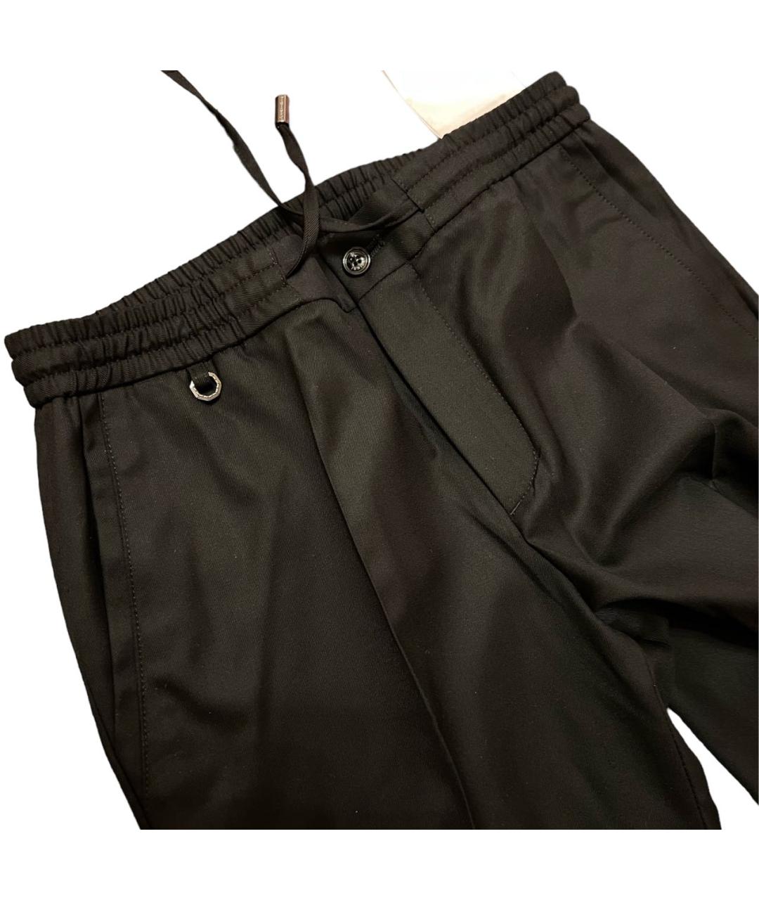 STEFANO RICCI Черные шерстяные брюки и шорты, фото 4