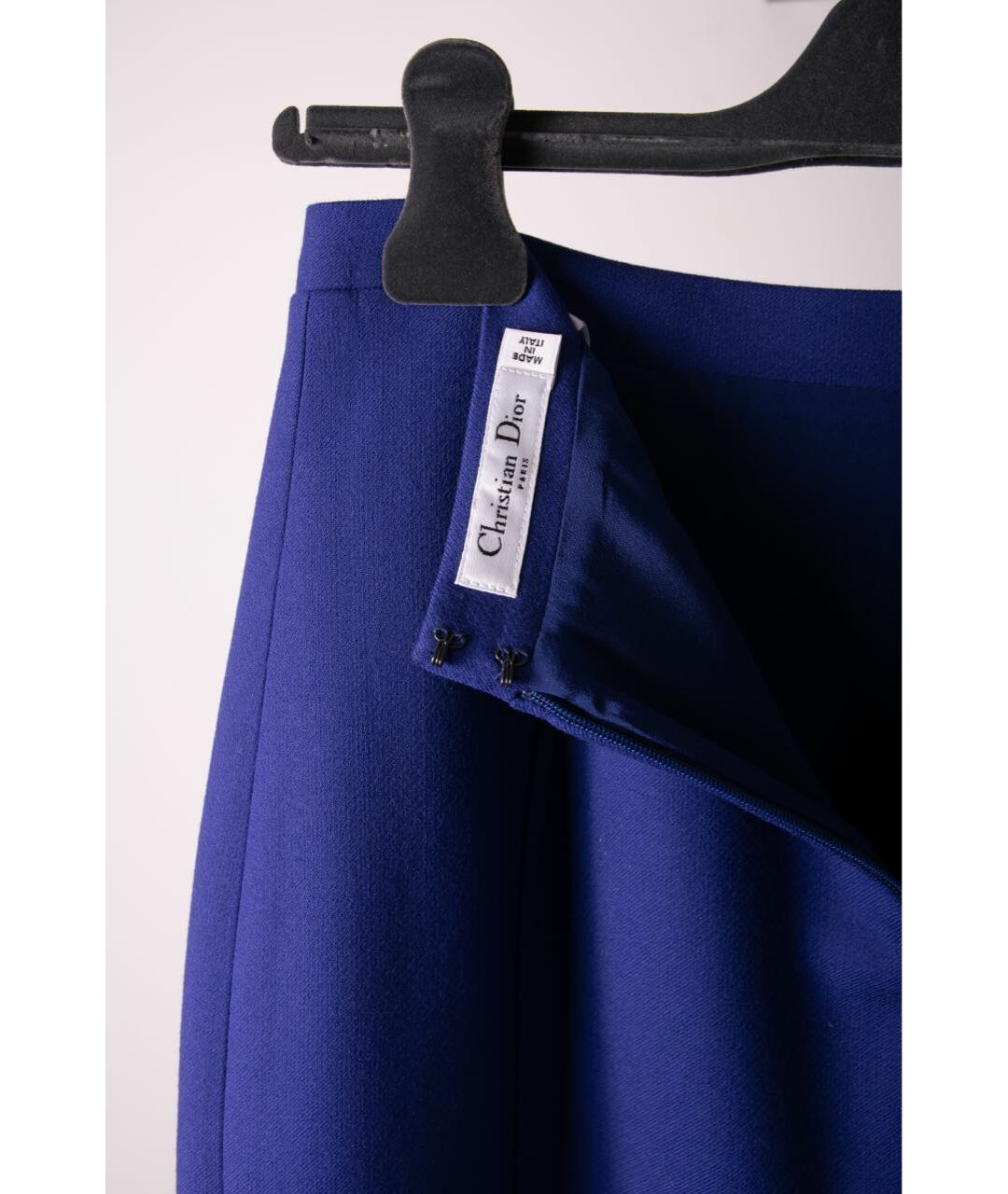 CHRISTIAN DIOR PRE-OWNED Синяя шерстяная юбка миди, фото 3