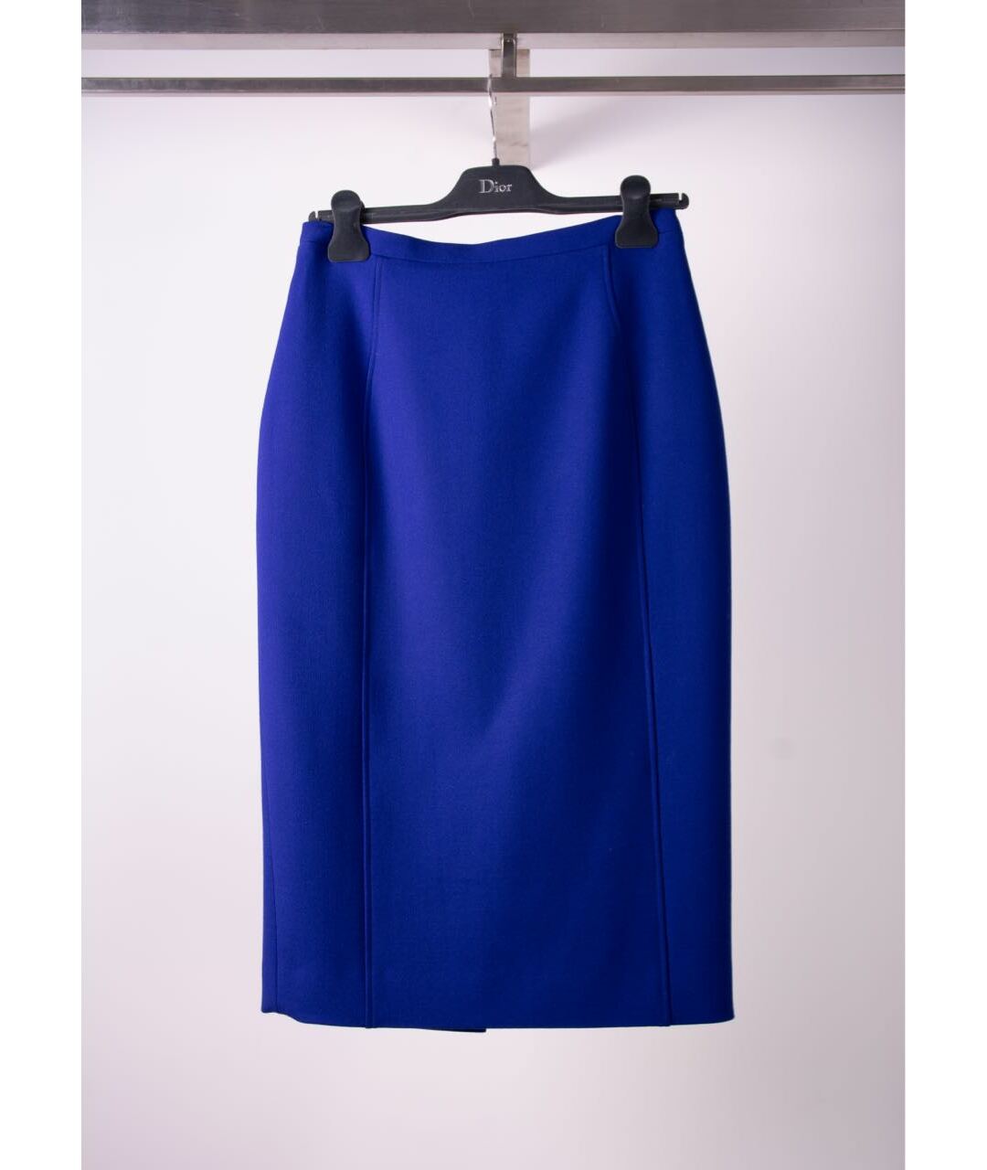 CHRISTIAN DIOR PRE-OWNED Синяя шерстяная юбка миди, фото 5