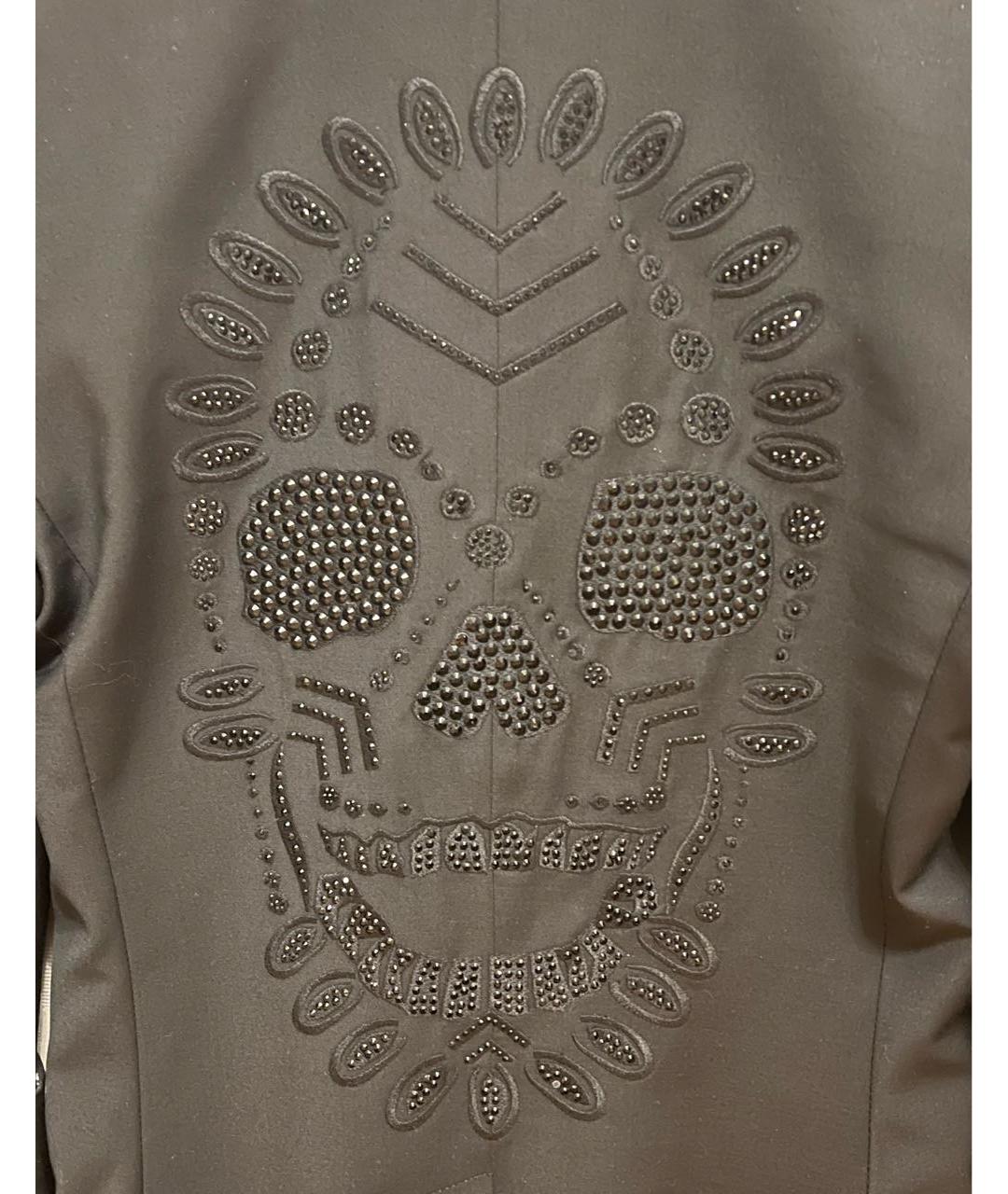 PHILIPP PLEIN Черный шерстяной жакет/пиджак, фото 3