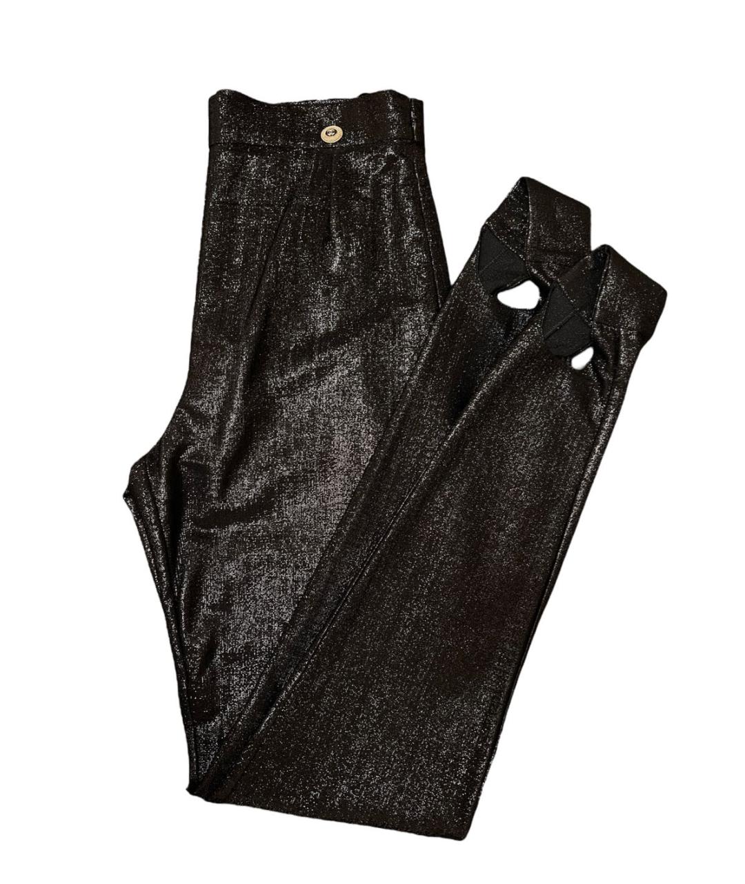 CHANEL Черные полиамидовые брюки узкие, фото 2