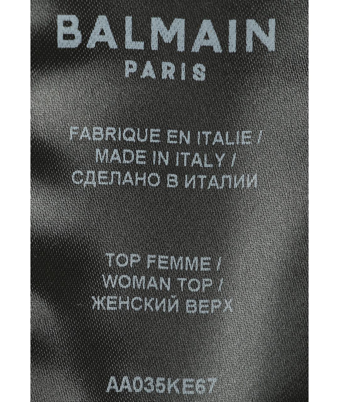 BALMAIN Черная майка, фото 2