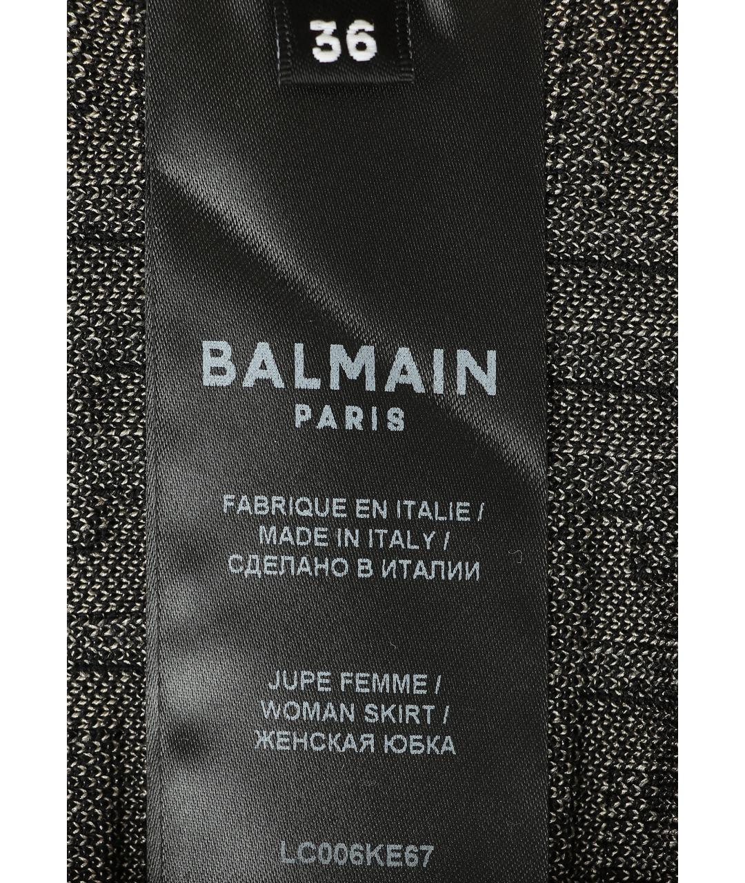 BALMAIN Черная юбка миди, фото 2