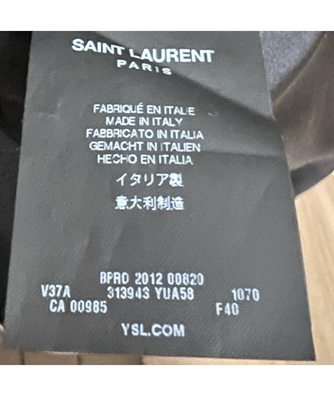 SAINT LAURENT Черный шерстяной жакет/пиджак, фото 6