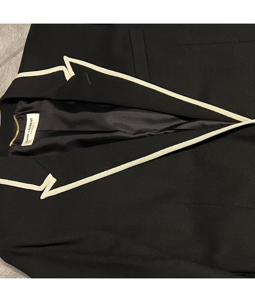 SAINT LAURENT Черный шерстяной жакет/пиджак, фото 4