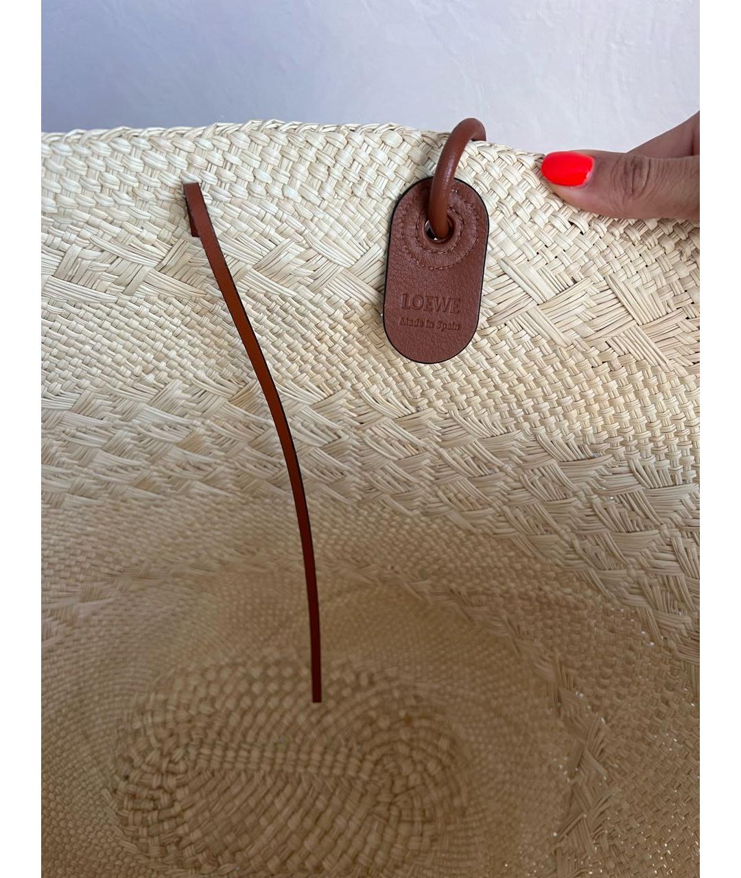 LOEWE Пелетеная пляжная сумка, фото 7