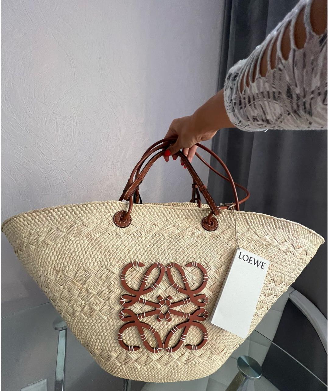 LOEWE Пелетеная пляжная сумка, фото 9