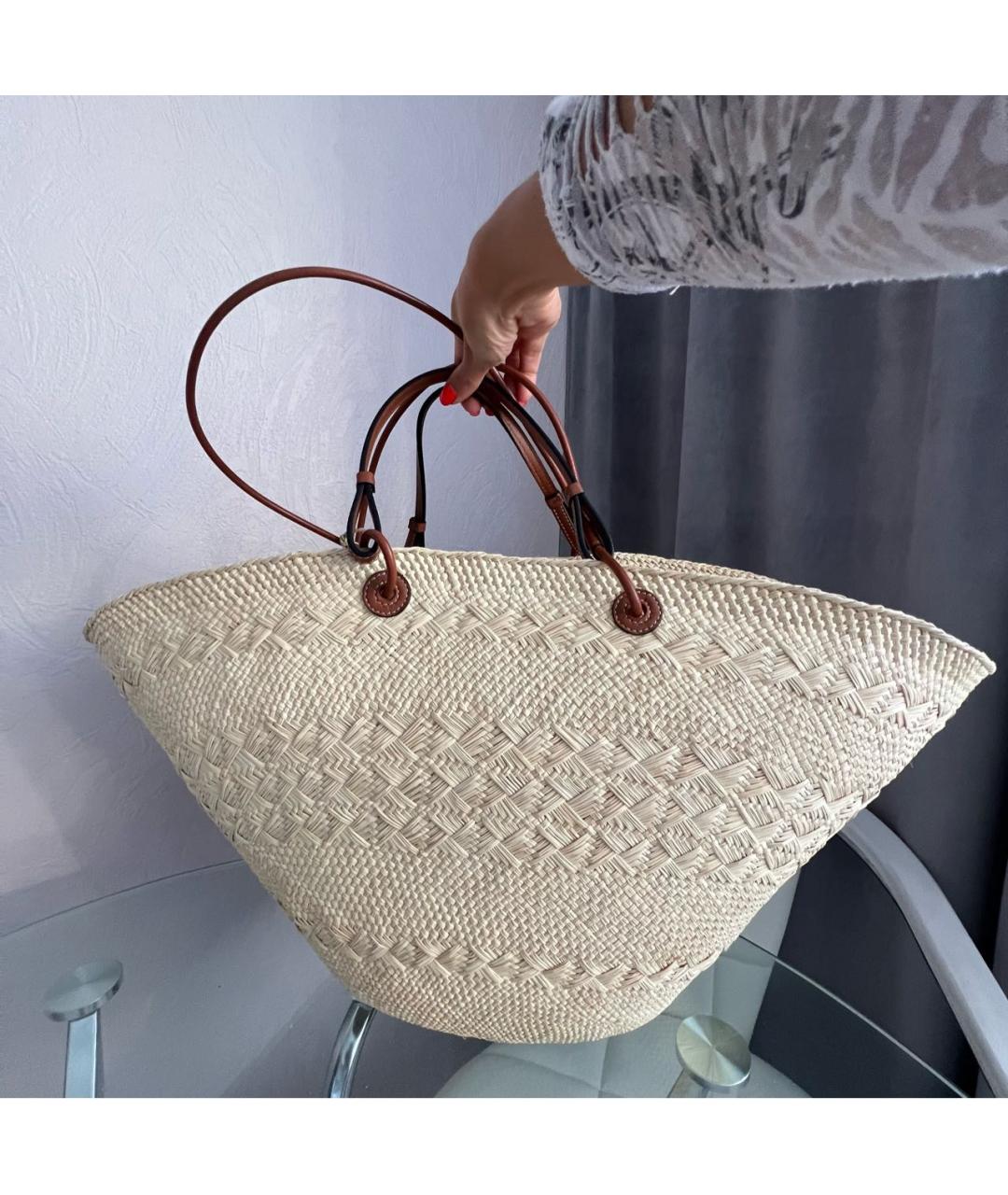 LOEWE Пелетеная пляжная сумка, фото 3