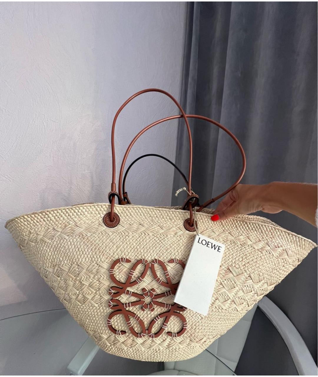 LOEWE Пелетеная пляжная сумка, фото 2