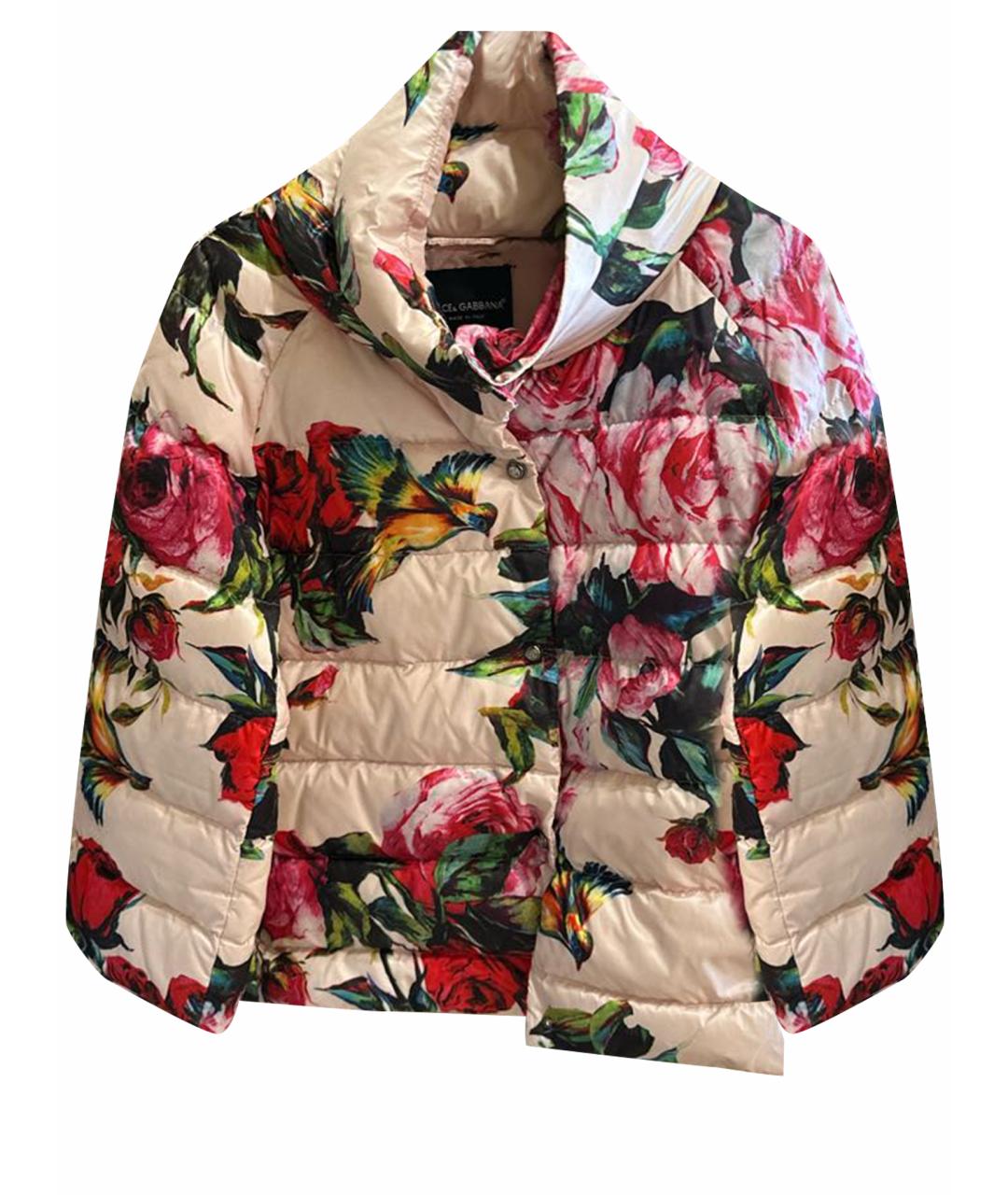 DOLCE&GABBANA Розовый полиэстеровый пуховик, фото 1