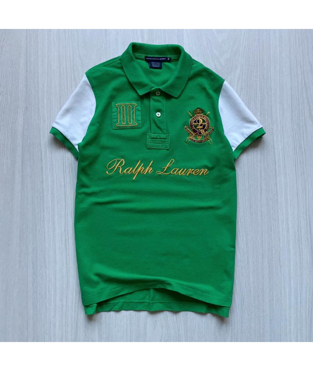RALPH LAUREN Зеленая хлопковая футболка, фото 6