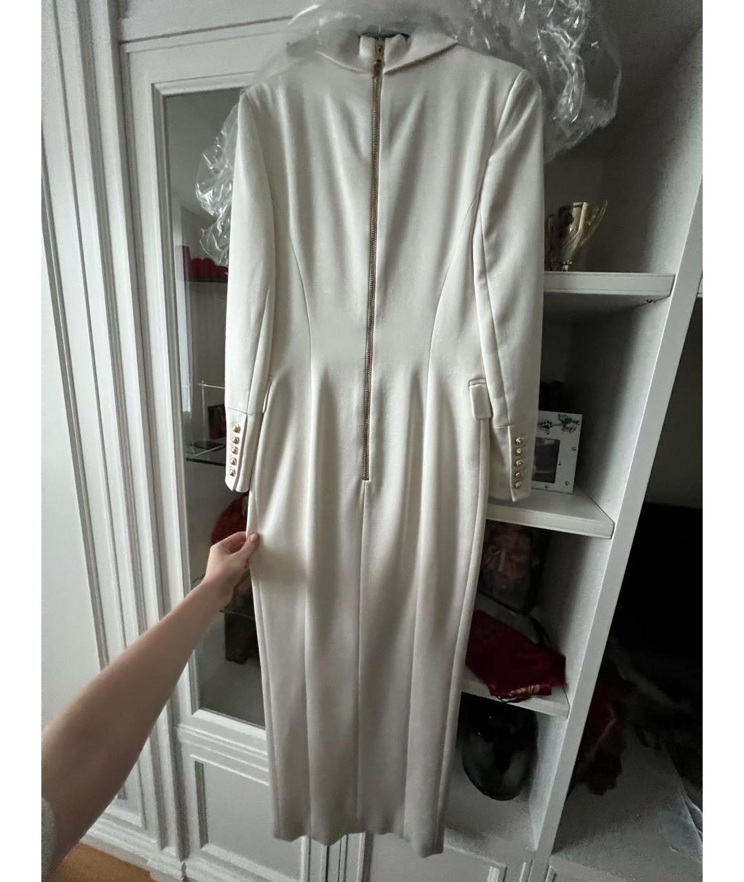 BALMAIN Белое вискозное вечернее платье, фото 2
