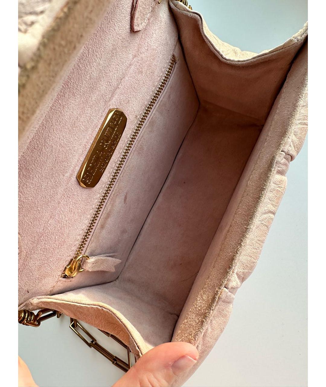 BENEDETTA BRUZZICHES Розовая кожаная сумка через плечо, фото 4
