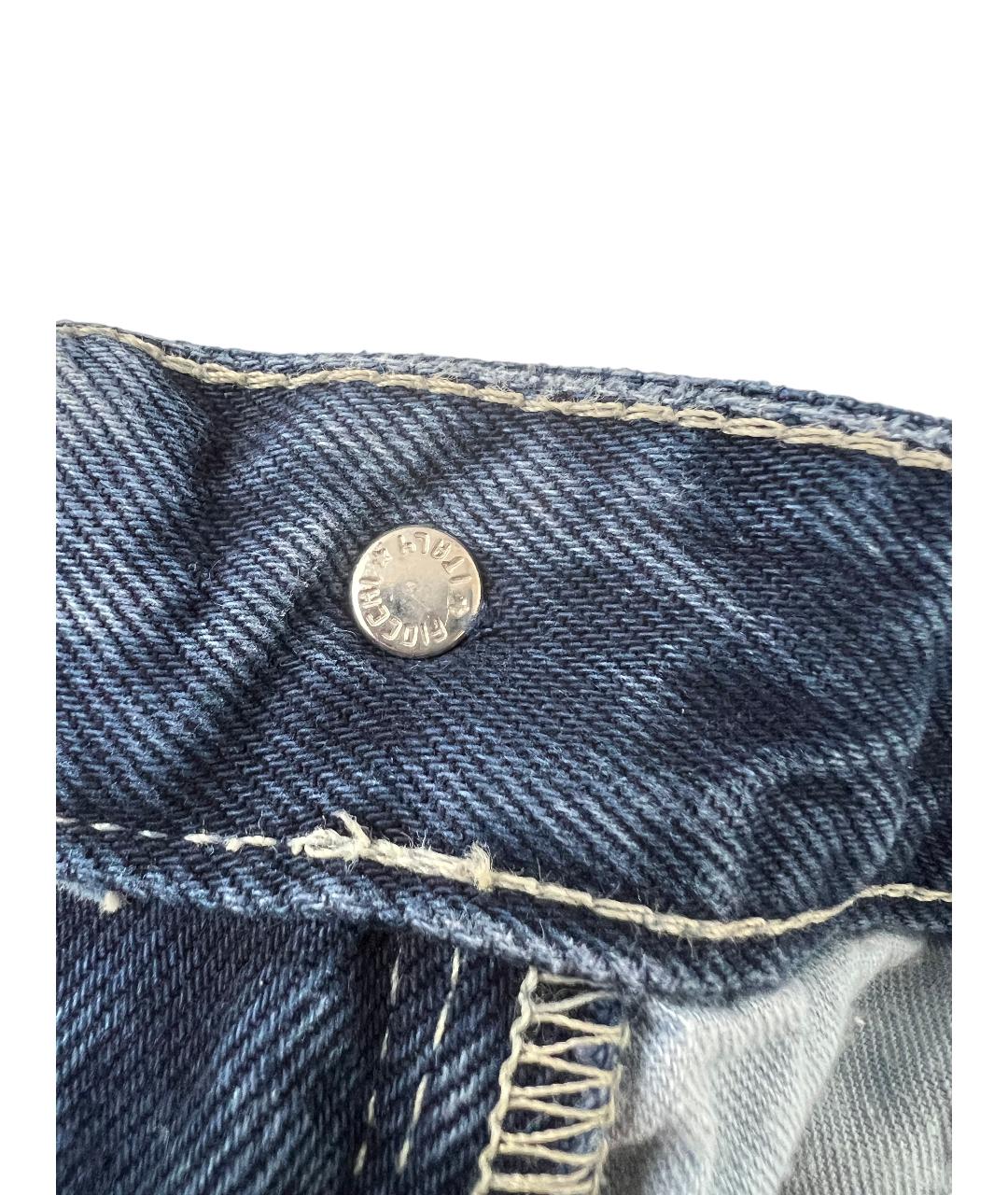 VERSACE JEANS COUTURE Синие хлопковые прямые джинсы, фото 9