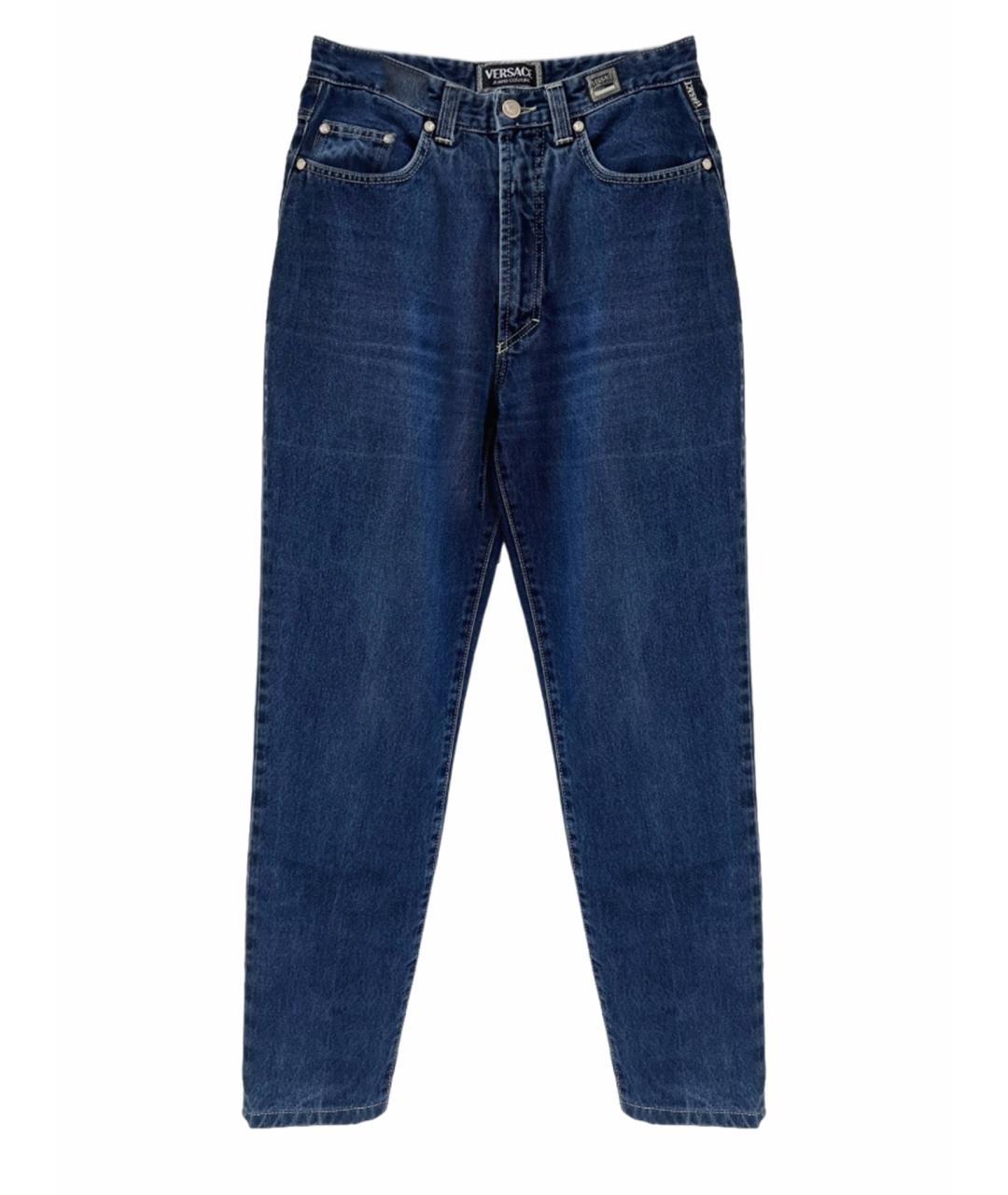 VERSACE JEANS COUTURE Синие хлопковые прямые джинсы, фото 1
