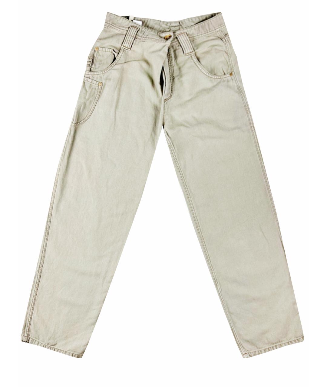 BRUNELLO CUCINELLI Бежевые брюки широкие, фото 1