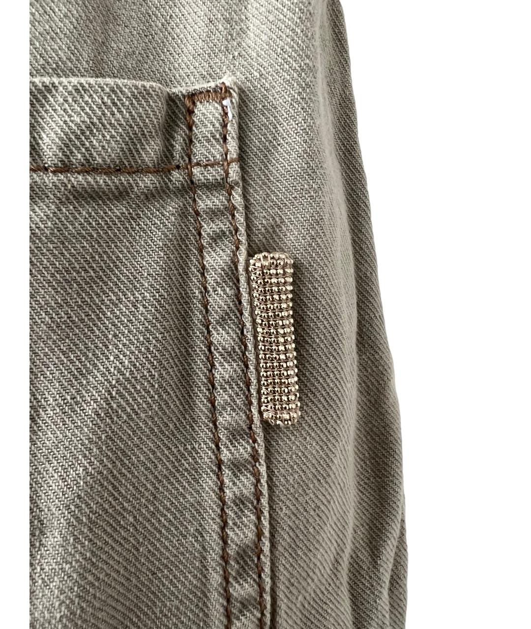 BRUNELLO CUCINELLI Бежевые брюки широкие, фото 4