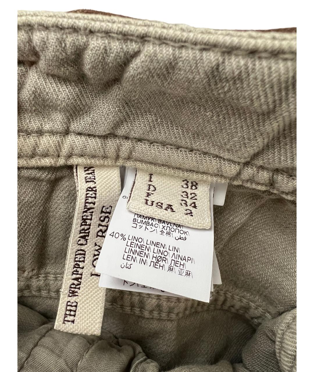 BRUNELLO CUCINELLI Бежевые брюки широкие, фото 6