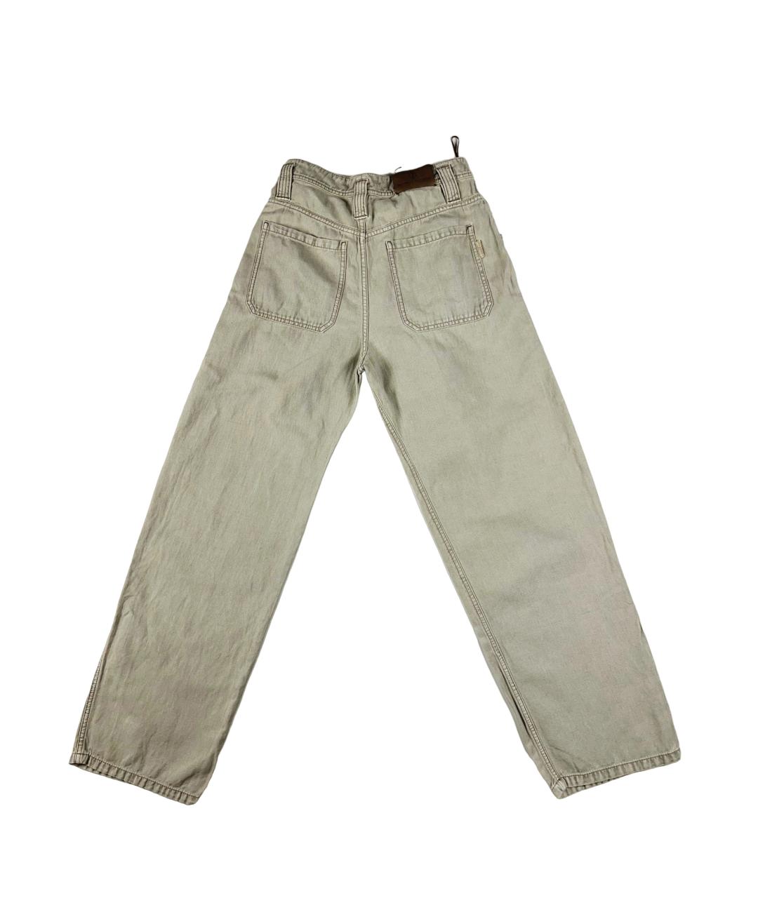 BRUNELLO CUCINELLI Бежевые брюки широкие, фото 2