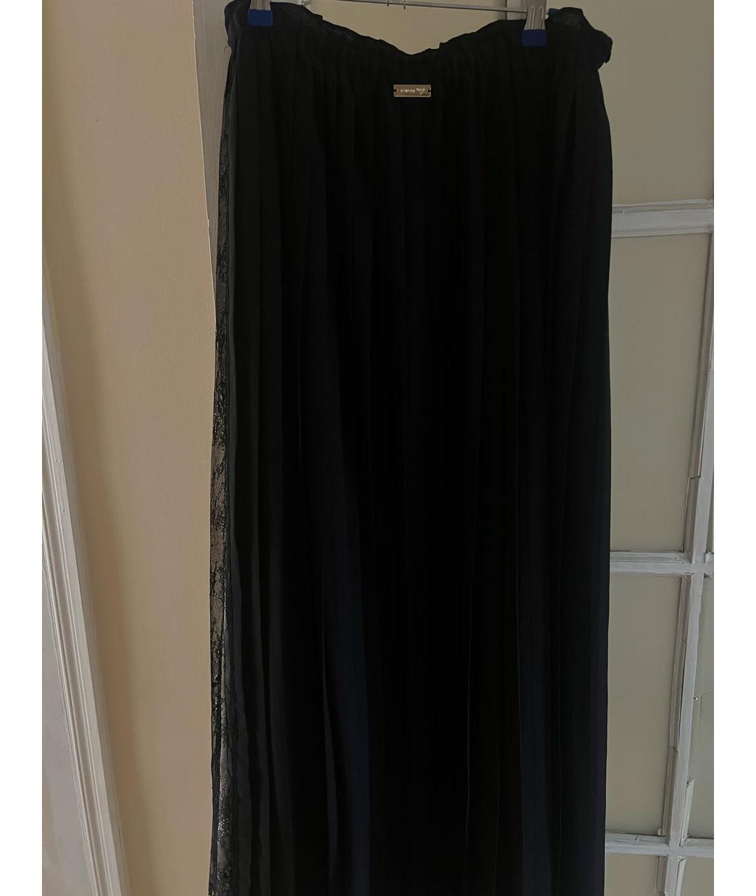 TWIN-SET Черная кружевная юбка макси, фото 2