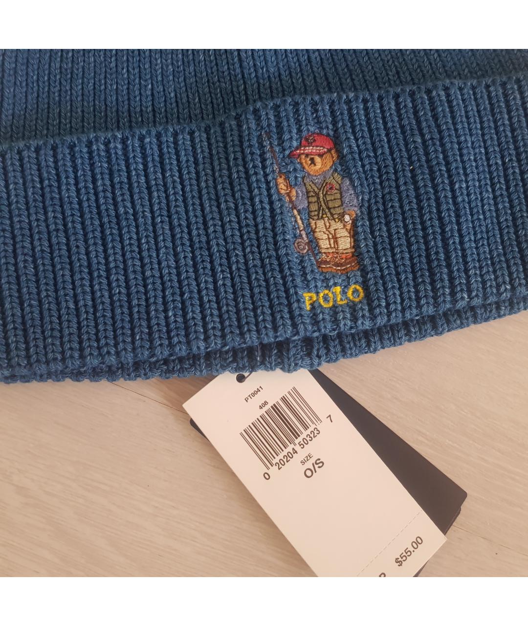 POLO RALPH LAUREN Синяя хлопковая шапка, фото 3